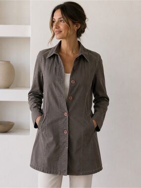 Inc. International Concepts sz S cotton trench 18” pit to pit and 35” length